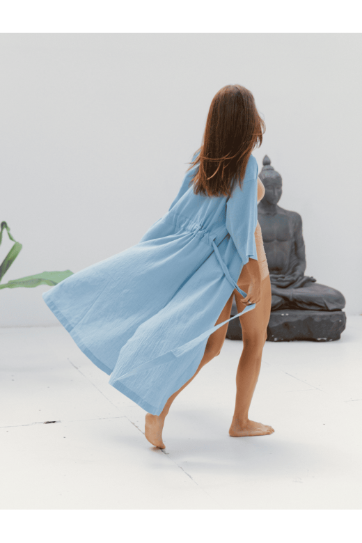 "OKINAWA" WOMEN'S BLUE KIMONO