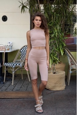 "LIEN - ANSI" WOMEN'S SPORTS SET IN BEIGE COLOR