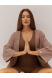 "OKINAWA" WOMEN'S KIMONO IN CAPPUCCINO COLOR