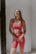 WOMEN'S SPORTS SET "HAVANA-ANSI" IN CORAL COLOR