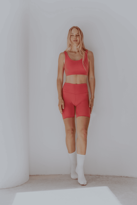 WOMEN'S SPORTS SET "HAVANA-ANSI" IN CORAL COLOR