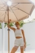 "LIEN - NONTSA" WOMEN'S MILK-COLORED SET WITH EMBROIDERED BICYCLES